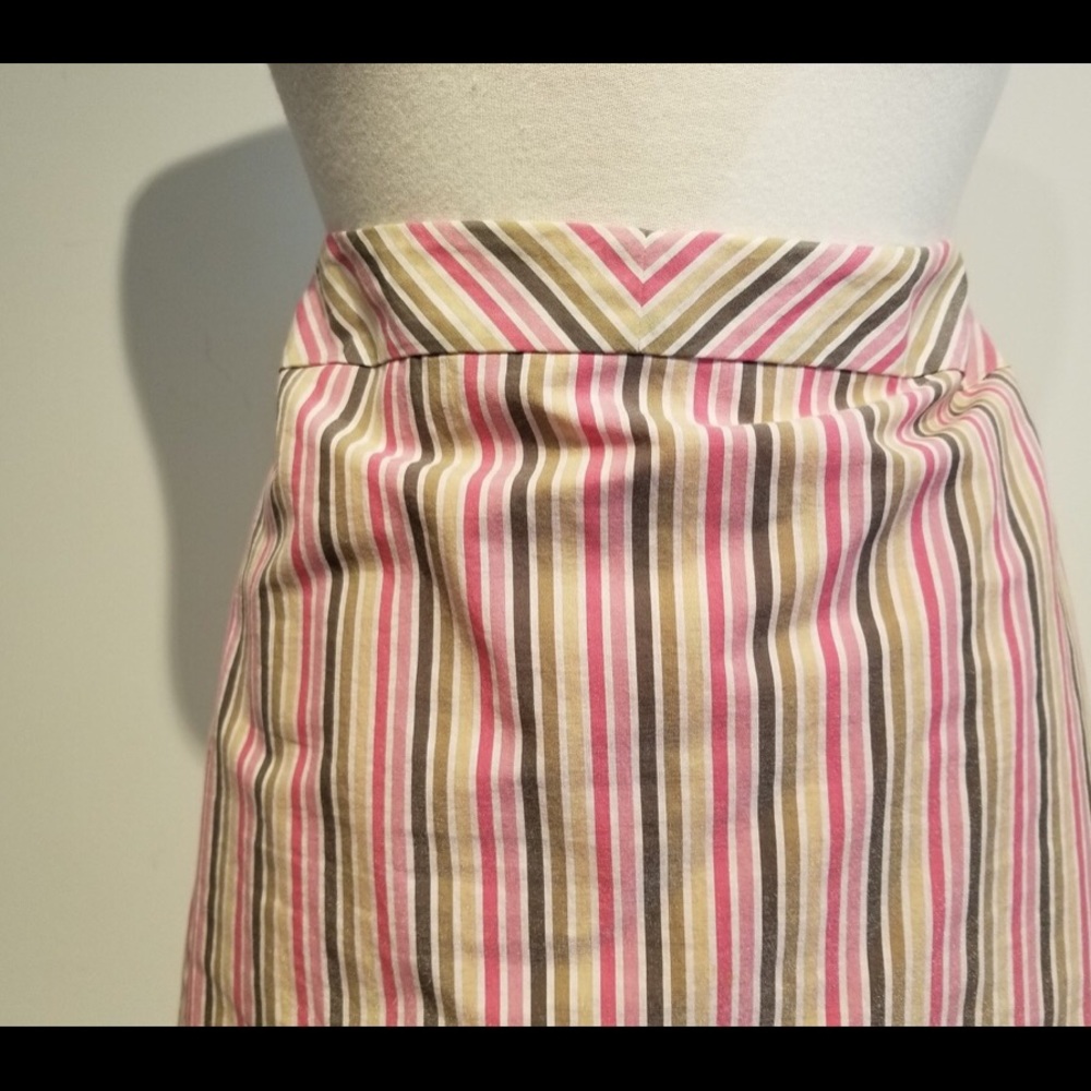 J Crew Lined Striped Skirt Size 8